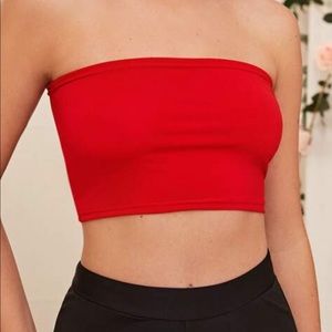 Red crop top